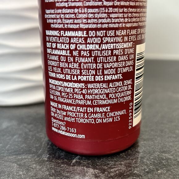 VIDAL SASSOON Pro Series Repair & Finish Spray 5.07oz Made In France - Picture 4 of 5